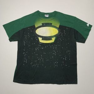 Green Lantern DC Comics S06 All Over Print Black T Shirt Graphitti Mens XXL